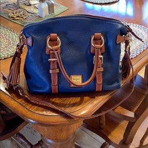 Dooney and Bourke Pebble Grain Satchel-blue